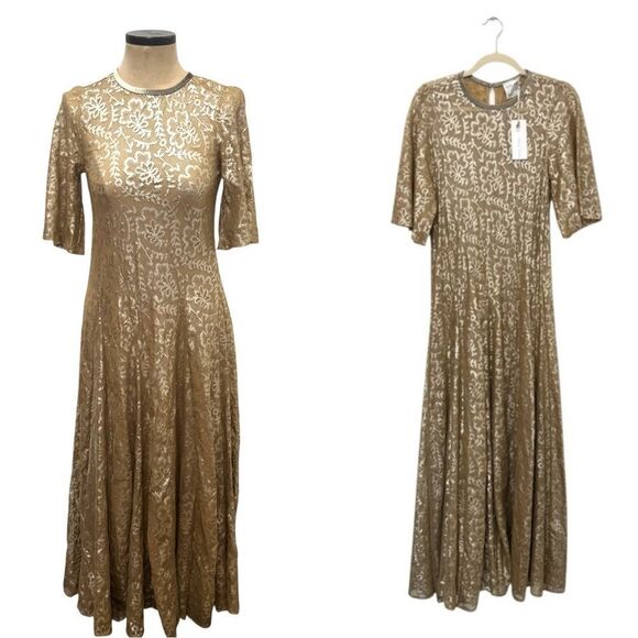 NWT Forte Forte Gold Printed gown - Picture 1 of 13